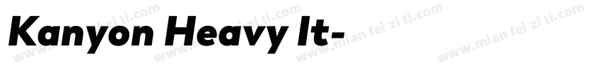 Kanyon Heavy It字体转换